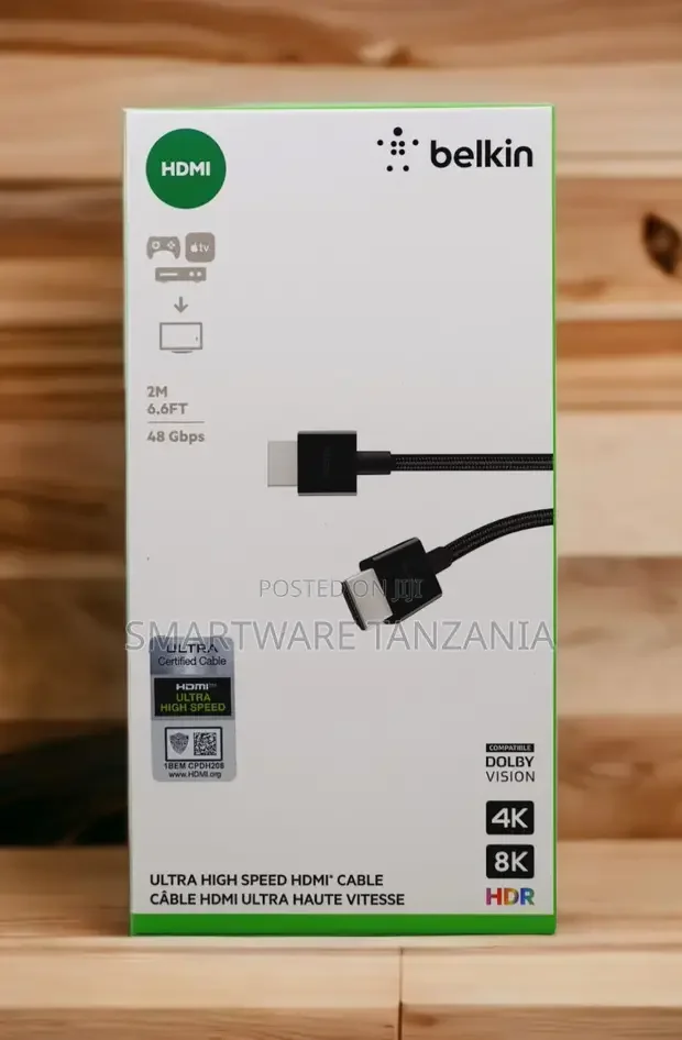 Belkin Ultra High Speed HDMI 2.1 Cable 2m 48Gbps - Buy in Dar es Salaam, Tanzania | Smartware