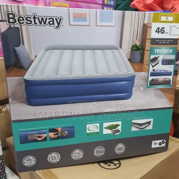 Bestway Queen Size Inflatable Air Bed Mattress Built-in Pump