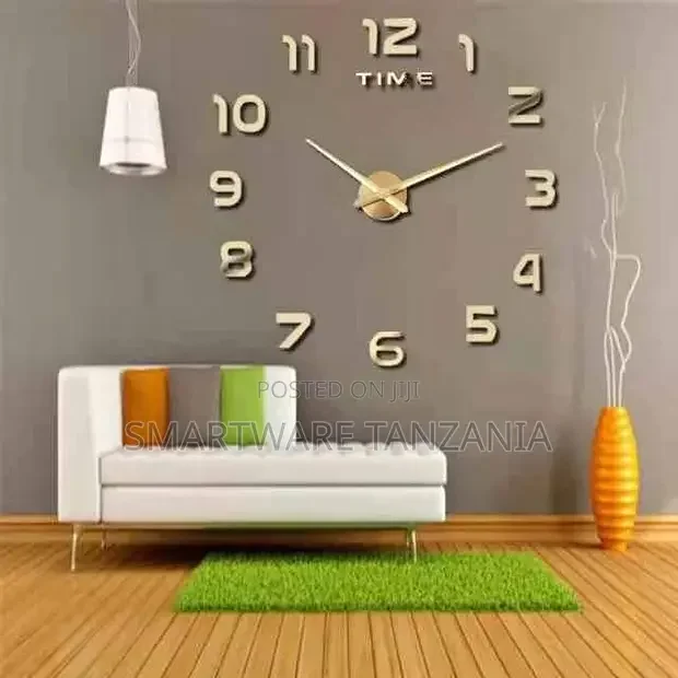 3D Mirror Wall Clock - Creative Acrylic DIY Decor - Buy in Dar es Salaam, Tanzania | Smartware