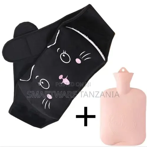 Black Cat Hot Water Bottle Set With Cute Waist Belt Cover - Buy in Dar es Salaam, Tanzania | Smartware