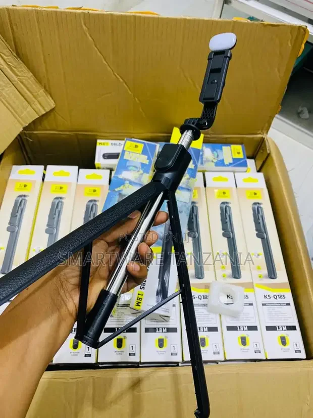 Bluetooth Selfie Stick Tripod Stand With Remote Ks-Q18s - Buy in Dar es Salaam, Tanzania | Smartware