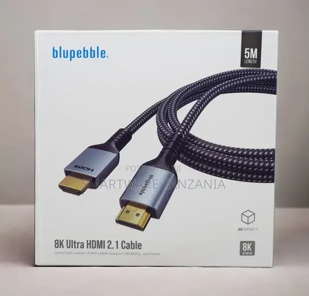 Blupebble Ultra HDMI 2.1 Cable 5m 144Hz - Buy in Dar es Salaam, Tanzania | Smartware