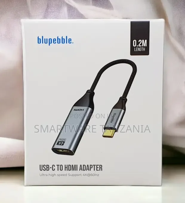 Blupebble USB-C to HDMI Adapter 60Hz Braided Cable - Buy in Dar es Salaam, Tanzania | Smartware