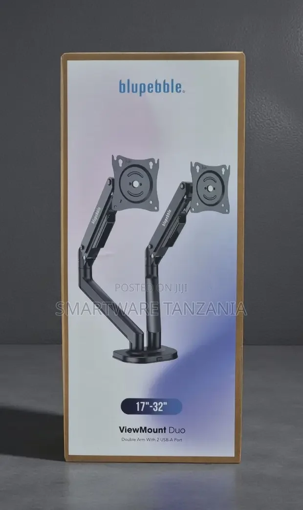 Blupebble Viewmount Duo Dual Monitor Arm 17-32 Inch With Usb Ports