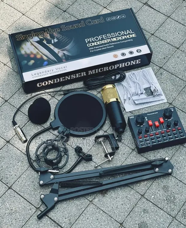 Bm-800 Singing Live Sound Card Professional Condenser Microphone - Buy in Dar es Salaam, Tanzania | Smartware