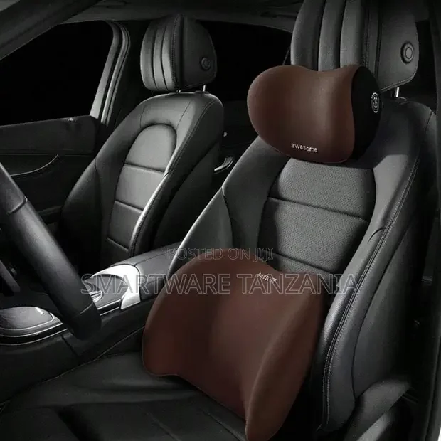 Car Lumbar Support Pillow And Neck Pillow Headrest Kit - Buy in Dar es Salaam, Tanzania | Smartware