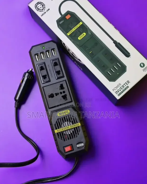 200W Car Power Inverter with Cooling Fan - Buy in Dar es Salaam, Tanzania | Smartware
