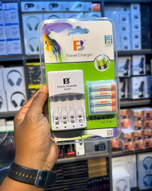 Charger With Rechargeable AA Batteries (3000mAh) - Buy in Dar es Salaam, Tanzania | Smartware