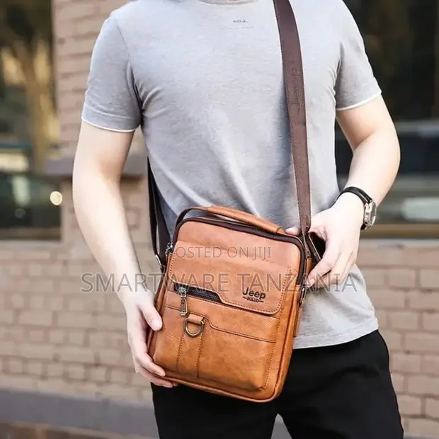 Classic Shoulder Bag For Men PU Leather Large Business Bag - Buy in Dar es Salaam, Tanzania | Smartware