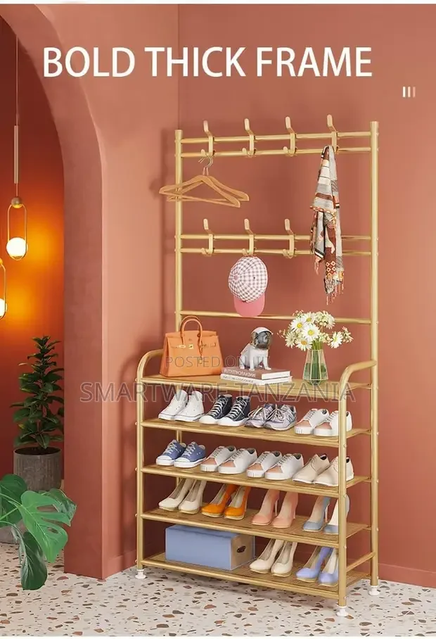 Coat Rack Shoe Bench With 8 Hooks, 3-in-1 Hall Tree - Buy in Dar es Salaam, Tanzania | Smartware