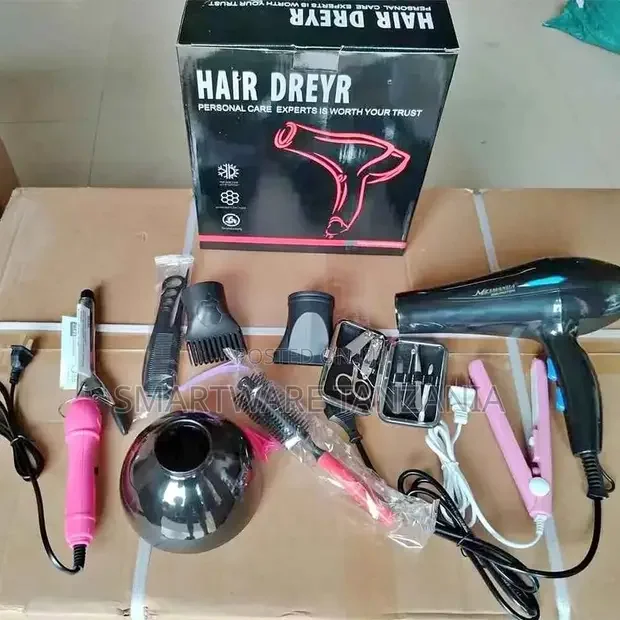 Complete Hair Dryer With Accessories Free Flat Iron - Buy in Dar es Salaam, Tanzania | Smartware