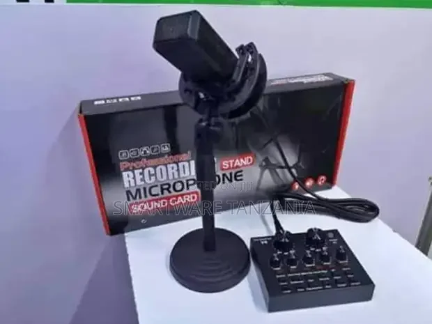 Condenser Microphone Bundle With Sound Card For Live Stream - Buy in Dar es Salaam, Tanzania | Smartware