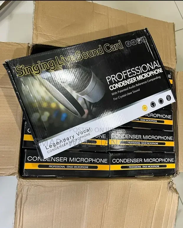 Condenser Microphone V8 Sound Card Set for Streaming - Buy in Dar es Salaam, Tanzania | Smartware