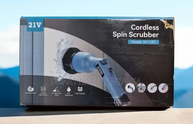 Cordless Spin Scrubber 21v Ny-C01 - Ipx7 Waterproof, 2 Speed