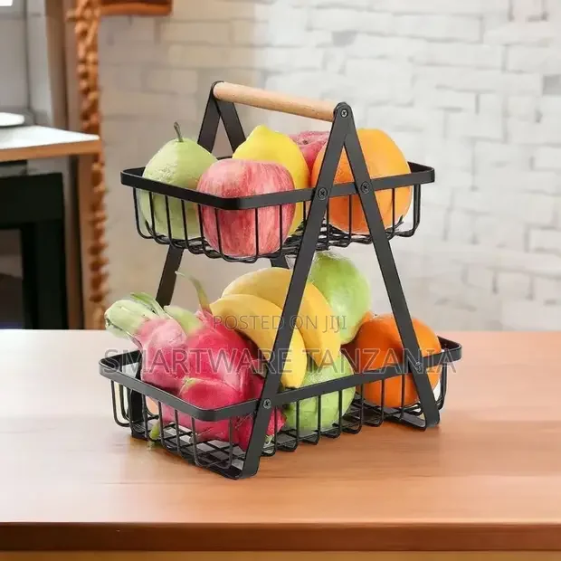 Modern 2 Tier Metal Fruit Basket - Buy in Dar es Salaam, Tanzania | Smartware