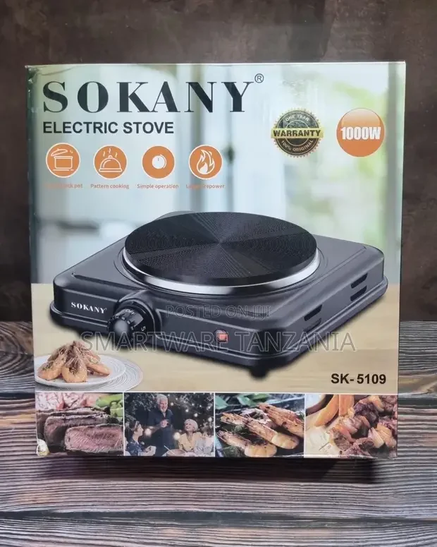 Countertop Single Iron Burner, 1000 Watts Electric Hot Plate - Buy in Dar es Salaam, Tanzania | Smartware