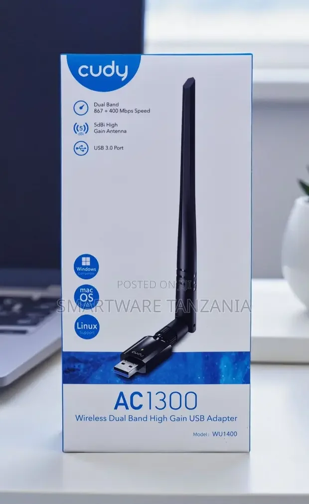 Cudy WU1400 AC1300 High Gain Dual-Band USB Wi-Fi Adapter - Buy in Dar es Salaam, Tanzania | Smartware