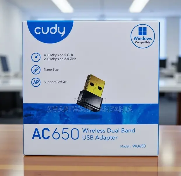 Cudy WU650 AC650 Nano Dual-Band Wireless USB Wi-Fi Adapter - Buy in Dar es Salaam, Tanzania | Smartware