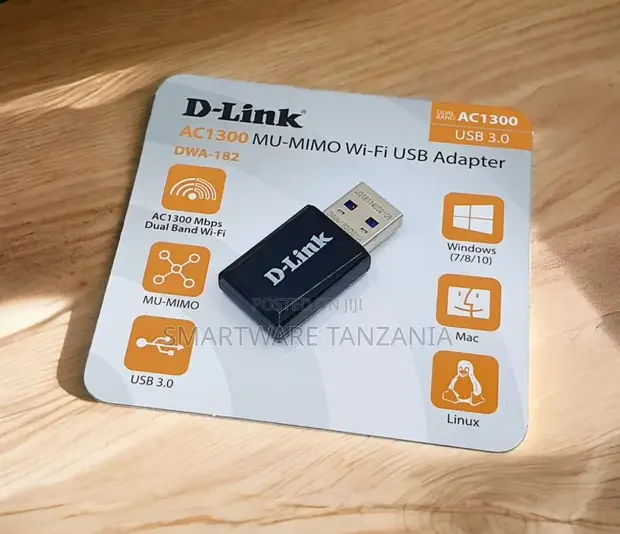 D-Link DWA-182 AC1300 MU-MIMO USB Wi-Fi Adapter - Buy in Dar es Salaam, Tanzania | Smartware