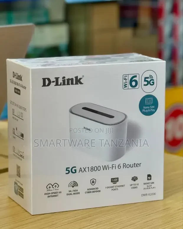 D-link Dwr-x2000 5G AX1800 WiFi 6 Dual WAN Mobile Router - Buy in Dar es Salaam, Tanzania | Smartware
