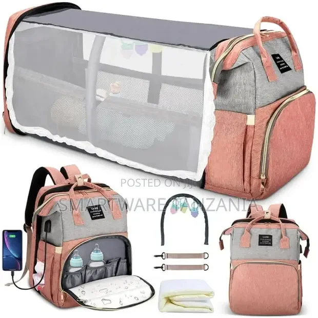 Diaper Bag Backpack With Foldable Crib Changing Station - Buy in Dar es Salaam, Tanzania | Smartware