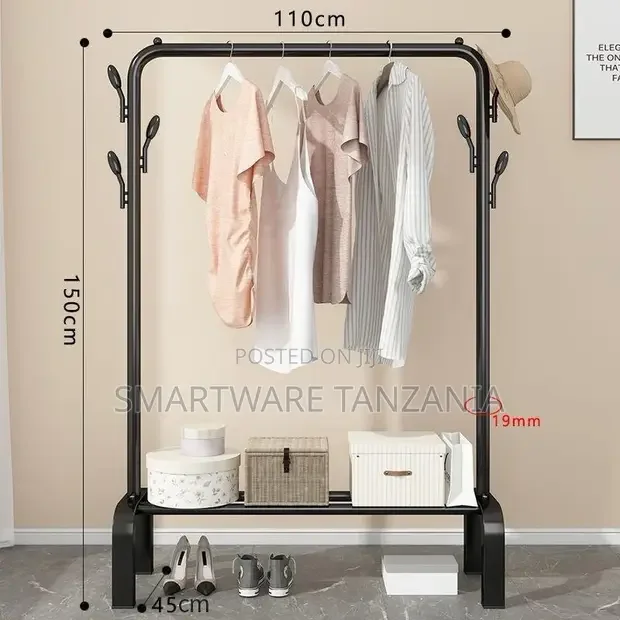 Double Pole Stainless Steel Clothes Hanger Stand - Buy in Dar es Salaam, Tanzania | Smartware