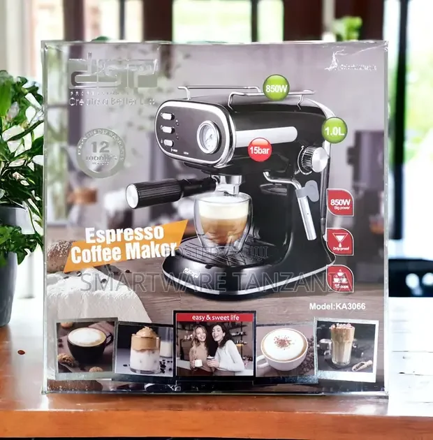 DSP Espresso Coffee Maker Ka3066 850w 15 Bar 1.0l Milk Steamer - Buy in Dar es Salaam, Tanzania | Smartware