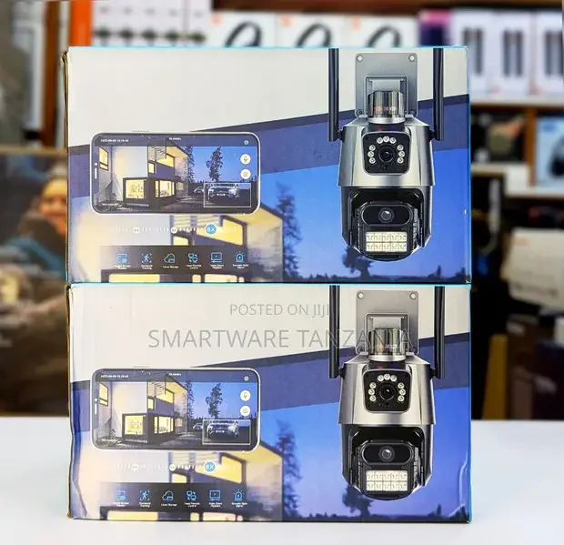 Dual Lens Security Camera Outdoor Wifi 8x Zoom PTZ Night Vision - Buy in Dar es Salaam, Tanzania | Smartware