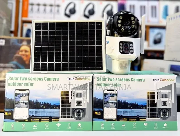 Dual Lens Wireless Solar Camera, 4mp Wifi Security Camera - Buy in Dar es Salaam, Tanzania | Smartware