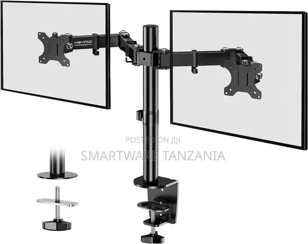 Adjustable Dual Monitor Arm for 13-27" Screens - Buy in Dar es Salaam, Tanzania | Smartware