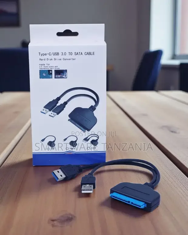 Dual USB to SATA Cable HDD SSD Converter for 2.5 Inch Drive - Buy in Dar es Salaam, Tanzania | Smartware