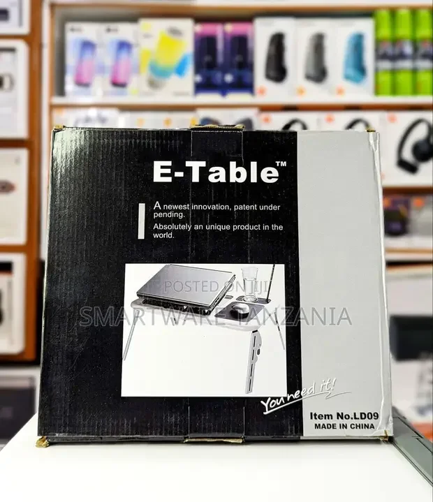 E-Table LD09 Foldable Laptop Desk with USB Fan - Buy in Dar es Salaam, Tanzania | Smartware