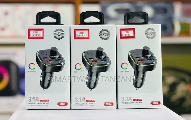 Earldom M84 FM Transmitter Car Charger 3.1A Fast Charge - Buy in Dar es Salaam, Tanzania | Smartware