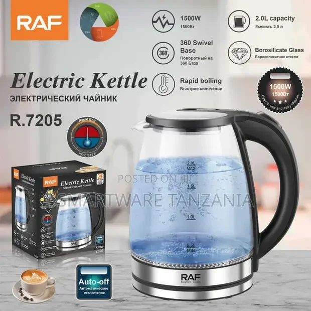 Electric Kettle 2L Transparent Glass Kettle - Buy in Dar es Salaam, Tanzania | Smartware
