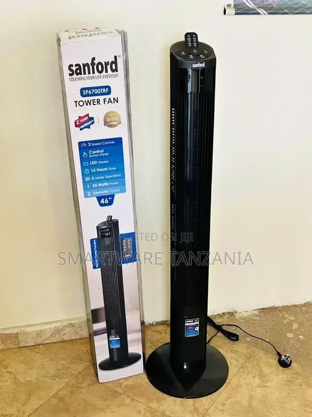 Electric Portable Oscillating Tower Fan With Remote Control - Buy in Dar es Salaam, Tanzania | Smartware