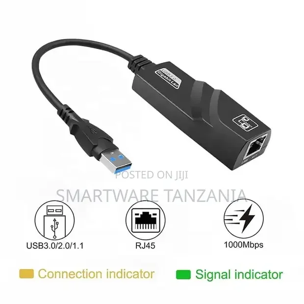 Ethernet Adapter USB 3.0 To Network, USB To RJ45 Gigabit LAN