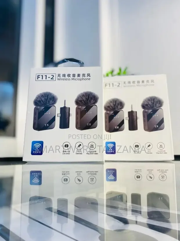 F11-2 Wireless Lavalier Microphone Dual Transmitter System