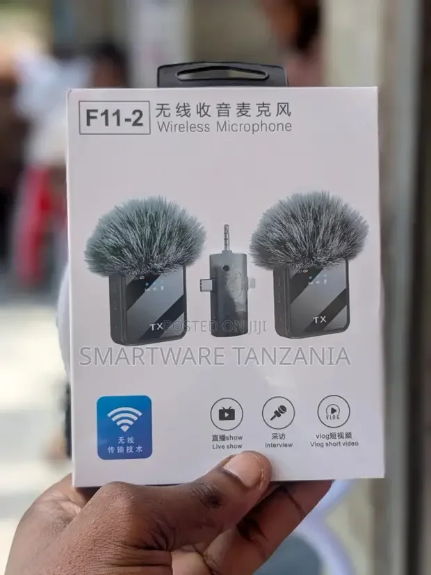 F11-2 Wireless Lavalier Microphone System Dual Transmitter - Buy in Dar es Salaam, Tanzania | Smartware