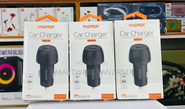 Faster C-30 Car Charger PD 30W Type-C Fast Charging Adapter - Buy in Dar es Salaam, Tanzania | Smartware