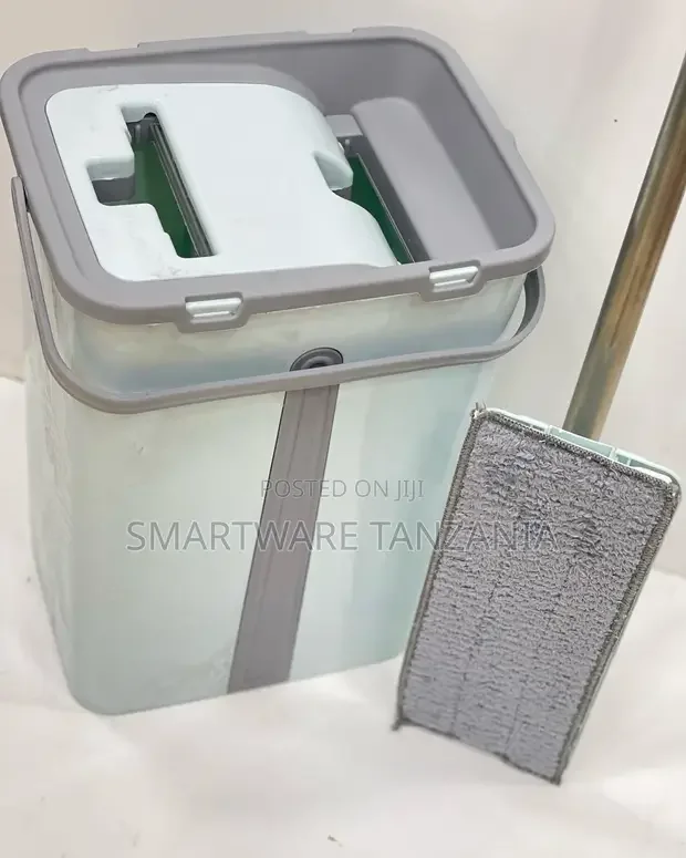 Flat Mop With Bucket, Cleaning Squeeze Hand Free Floor Mop - Buy in Dar es Salaam, Tanzania | Smartware