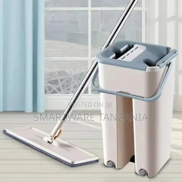 Flat Mop With Bucket Hands Free Squeeze Mop for Home Kitchen - Buy in Dar es Salaam, Tanzania | Smartware