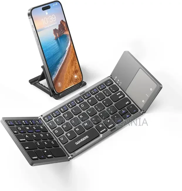 Foldable Bluetooth Keyboard With Touchpad Portable Wireless