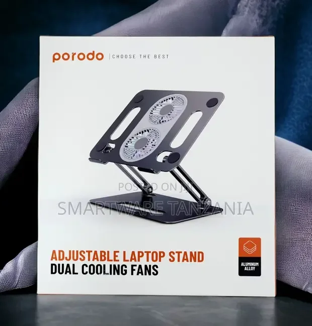 Foldable Laptop Stand, Cooling Fan Cooling Aluminum Stand