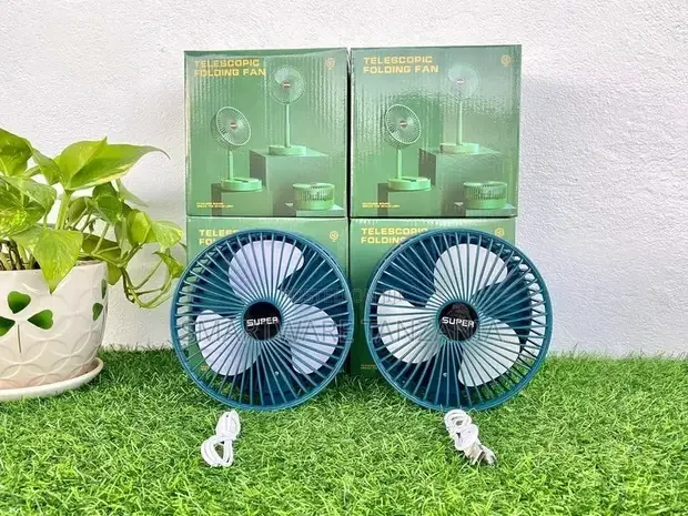 Foldable Table Desk Fan  Telescopic Design Floor  3 Speeds