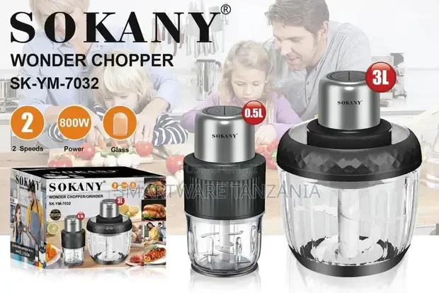 Electric Food Processor with 2 Glass Bowls - Buy in Dar es Salaam, Tanzania | Smartware