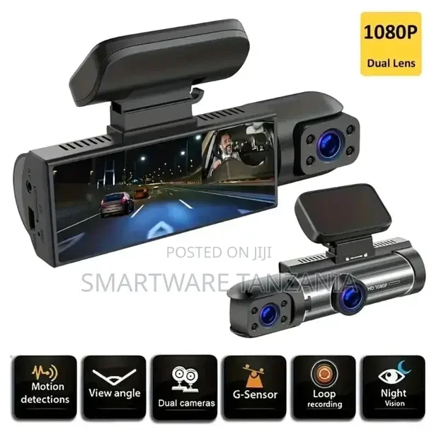 Front And Rear Camera Video 1080P Dual Lens Car Dash Cam - Buy in Dar es Salaam, Tanzania | Smartware