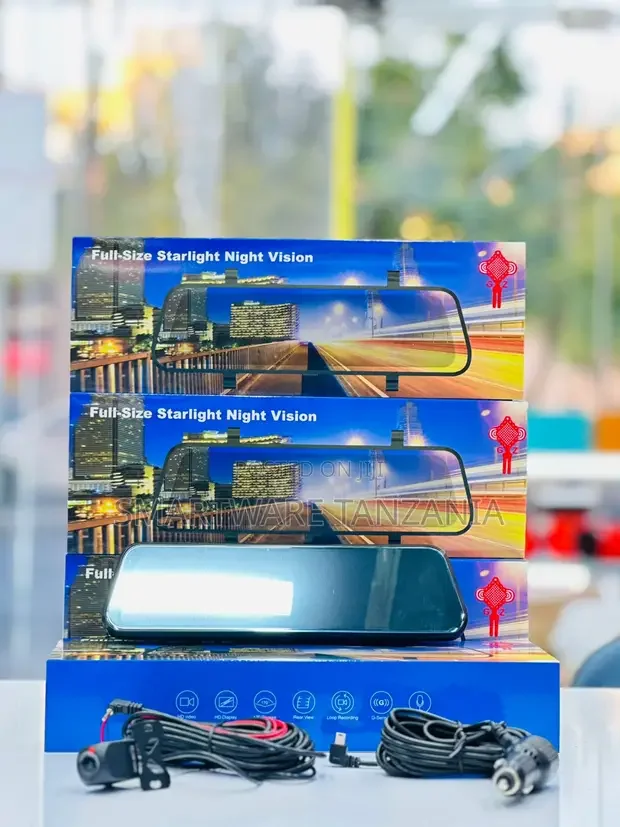 Full HD Starlight Night Vision Car DVR Rear View Mirror Cam - Buy in Dar es Salaam, Tanzania | Smartware