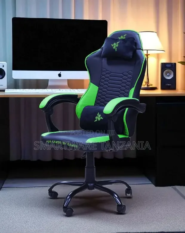 Ergonomic Racing Style Gaming Chair Black Green - Buy in Dar es Salaam, Tanzania | Smartware