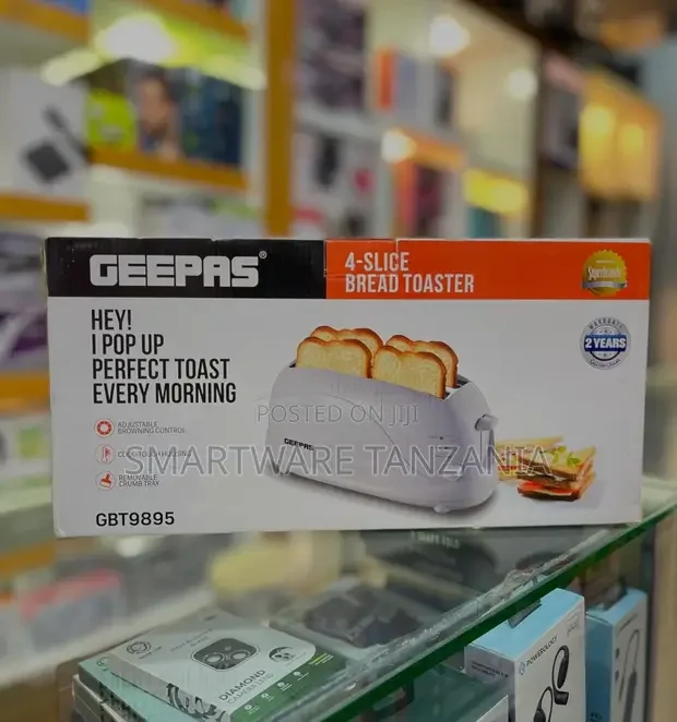 Geepas 4 Slice Bread Toaster With Browning Control - Buy in Dar es Salaam, Tanzania | Smartware
