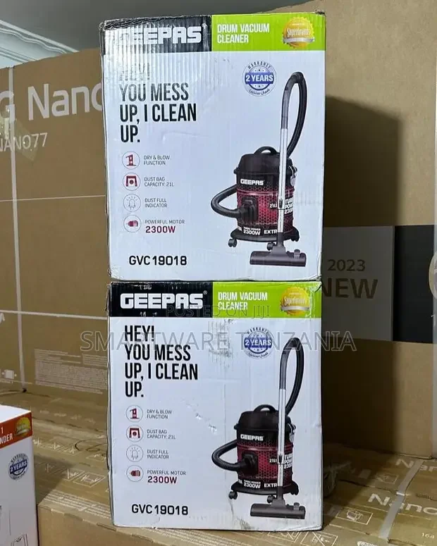 Geepas Drum Type Vacuum Cleaner With 21 L Dust Bag Capacity - Buy in Dar es Salaam, Tanzania | Smartware